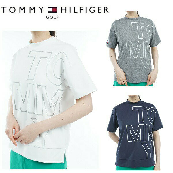 トミーヒルフィガー ゴルフ レディース ビックロゴモックネック ポンチプルオーバー TOMMY HILFIGER THLA310 2023年春夏モデル 1