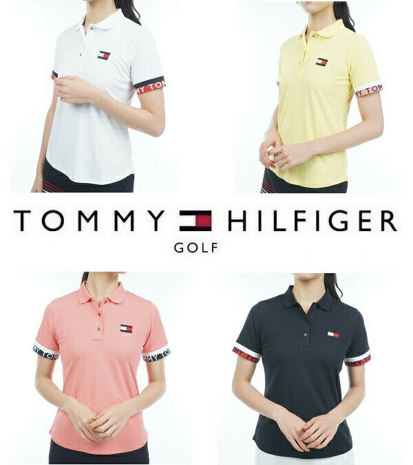 トミーヒルフィガー ゴルフ レディース TH ワイドカフス ワンポイントポロシャツ TOMMY HILFIGER THLA311 1