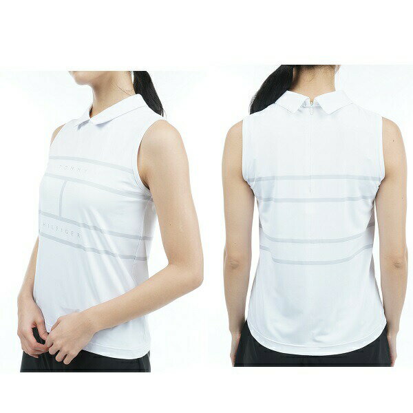 トミーヒルフィガー ゴルフ レディース パネルフラッグ ノースリーブプルオーバー シャツ TOMMY HILFIGER THLA339