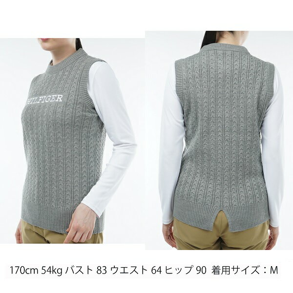 トミーヒルフィガー ゴルフ レディース ケーブルボトルネック ベスト TOMMY HILFIG...