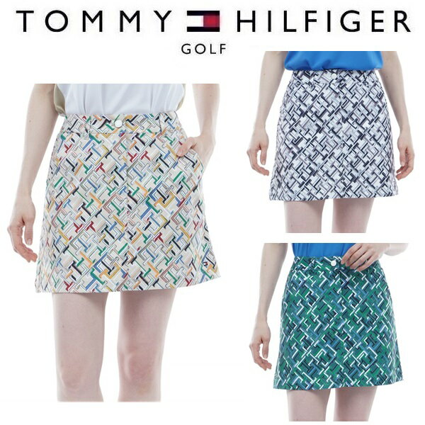 トミーヒルフィガー ゴルフ レディース THモノグラム スカート TOMMY HILFIGER THLA405 2024年春夏モデル