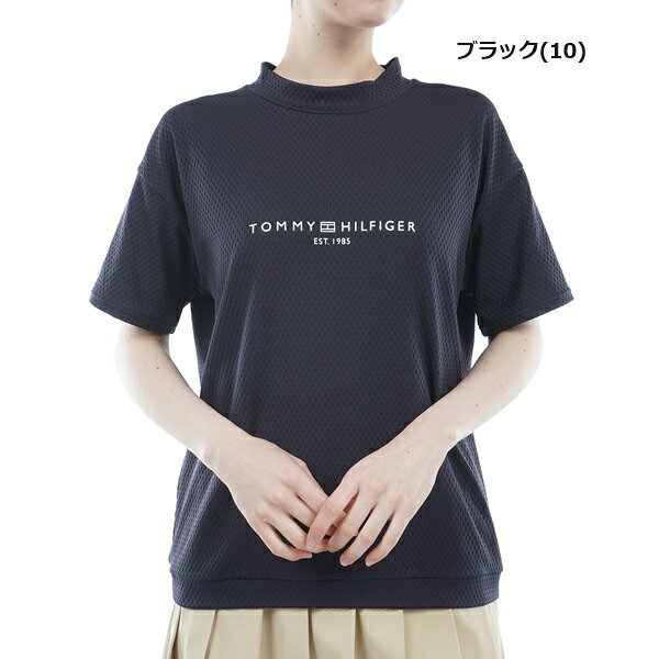 トミーヒルフィガー ゴルフ レディース リラックスフィット 半袖モックシャツ TOMMY HILFIGER GOLF THLA418 2024年春夏モデル