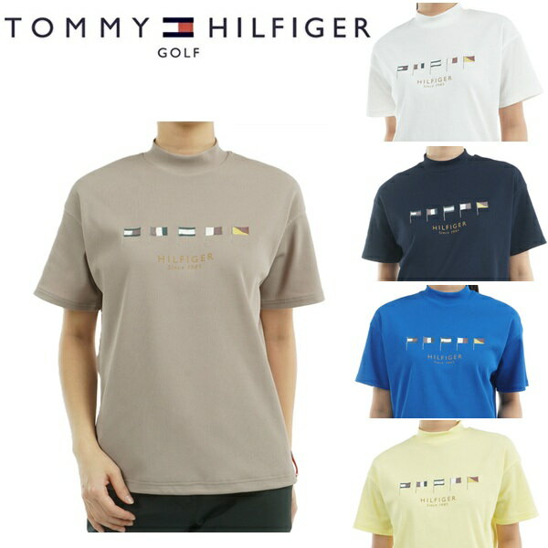 Rakuten - トミーヒルフィガー ゴルフレディース マルチフラッグ リラックス半袖モックネックシャツ TOMMY HILFIGER THLA501 2025年春夏モデル