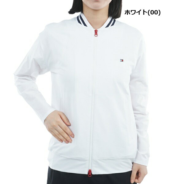 トミーヒルフィガー ゴルフ レディース 袖エンボスロゴ スウェットジャケット TOMMY HILFIGER GOLF THLA558 2025秋冬モデル