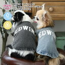 犬 服 犬の服 EDWIN ウォッシュドビンテージ タンク デニム 小型犬 中型犬 春夏 春 夏 夏用 春用 暑さ対策 お揃い ペアルック おしゃれ おもしろ ...