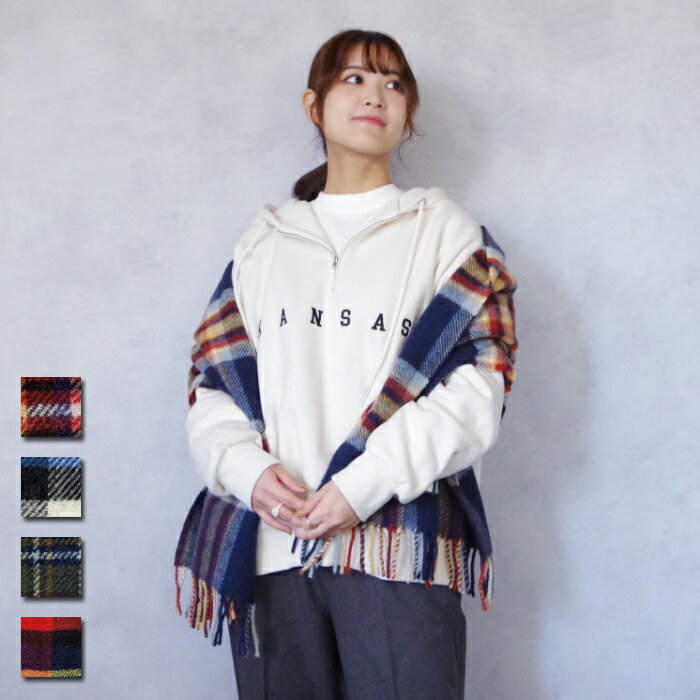 TWEEDMILL （ツイードミル) TWEEDMILL ストール (TWEEDMILL-1) レディース 男女兼用 トレンド 可愛い 大人気 暖かい チェック柄 ヴァリエーション ニューピュアウール ウール 毛 カジュアル 冬 プレゼント マフラー