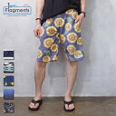 Flagments*** (フラグメンツ) FLG プリントイージーショーツ (FLG621914) メンズ ボトム ショートパンツ 総柄 柄豊富 主役 夏 レジャー 総ゴム 調整紐