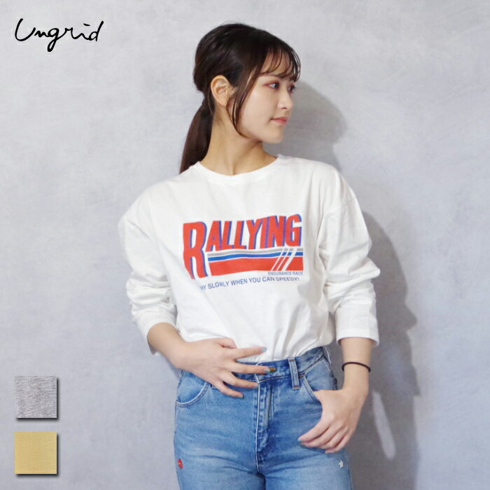 Ungrid (アングリッド) ロゴ ロングスリーブTee (112412728601/1124127286) レディース 24SS ビッグシルエット カラバリ メンズライク カラフル カラーリング 配色 ロゴ レトロ プリントのサムネイル