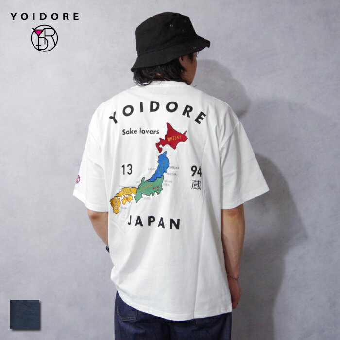 YOIDORE (ヨイドレ) Betojan style TEE (824246) メンズ レディース ユニセックス トップス 半袖 Tシャツ ロゴ 日本地図 刺繍 トラ