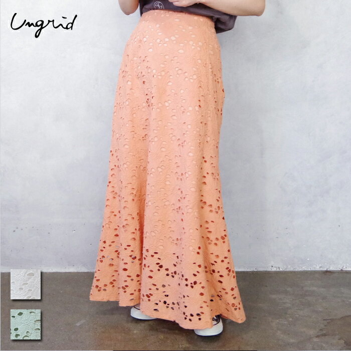 Ungrid (アングリッド) カットワーク レーススカート （112410862601）レディース トレンド かわいい 可愛い フレアスカート レース マーメイドシルエットのサムネイル
