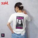 X-girl (エックスガール) BOX LOGO AND FACE S/S TEE ( 105252011020) レディーストップス Tシャツ ロゴ 定番 ...