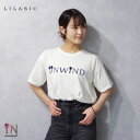 LILASIC (リラシク) エンブロイダリー ロゴTシャツ (SDCW5243) レディース トップス かわいい 公式完売 スパンコール 綿100 コットン1...