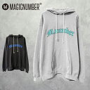 Magic Number(マジックナンバー) 正規取扱店 OLD ENGLISH LOGO BIG HOOD (22FWMN016) メンズ トップス パーカー フーディー フード ロゴ 長袖 裏毛 カジュアル サーフ ストリート