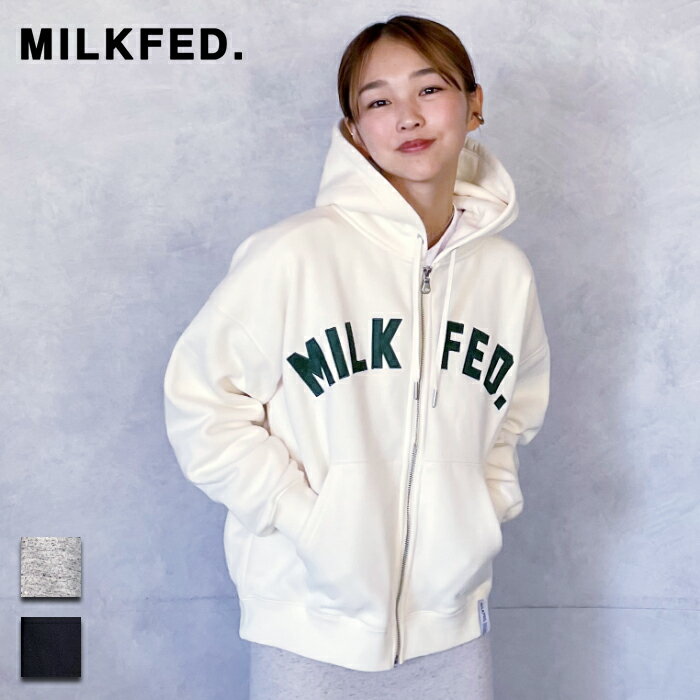 MILKFED. ミルクフェド ARCH LOGO ZIP 