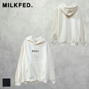 【CS限定価格】MILKFED. (ミルクフェド) EMBROIDERED BAR SWEAT HOODIE (103233012023) レディース 長袖 秋...