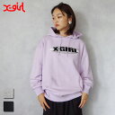 X-girl(エックスガール) COLOR CONTRAST OVAL LOGO PATCH SWEAT HOODIE (105233012010) レディース...