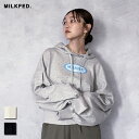 MILKFED. ミルクフェド OVAL LOGO SWEAT HOODIE (103233012020) レディース 長袖 秋冬 ロゴ パーカー トップス 着...