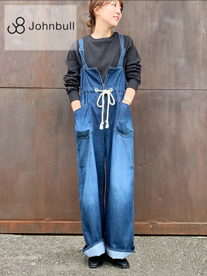 Johnbull ジョンブル パンツ SUSPENDER MARINE PANTS (ZP089-15) レディース デッキ サロペット