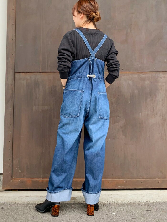 Johnbull ジョンブル パンツ SUSPENDER MARINE PANTS (ZP089-15) レディース デッキ サロペット