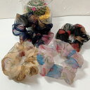 シュシュ オーガンジー チュール レース 可愛い おしゃれ 花柄 レディース プレゼント ヘアアクセサリー ヘアアクセ レディース 女性