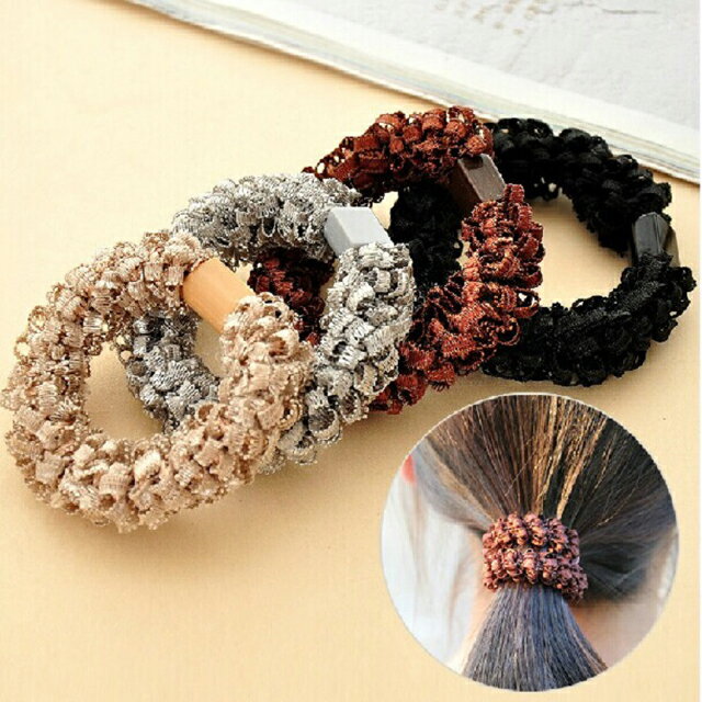 ヘアゴム4個セット カジュアル デイリー シンプル ナチュラル ポニー ブラック ヘアアレンジ ヘアアクセサリー 髪飾り