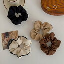 シュシュ4個セット シュシュ おしゃれ レディース プレゼント ヘアアクセサリー ヘアアクセ レディース 女性 しっかりめの生地にシンプルなデザイン!秋冬に最適