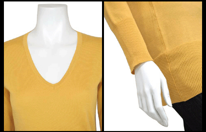 ［生産終了モデル］［在庫限定価格：12,100⇒6,600円］［送料無料：地域限定］【全7色】　UNO SPLASH ［ウノスプラッシュ］　プレミアムオーガニックコットン100％ Vネックロングニットプルオーバー　【日本製・自社工場】【着丈長め】