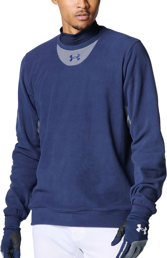 メンズ 野球 トレーニングウェア スウェットシャツ UAマイクロフリース クルー UNDER ARMOUR(アンダー..