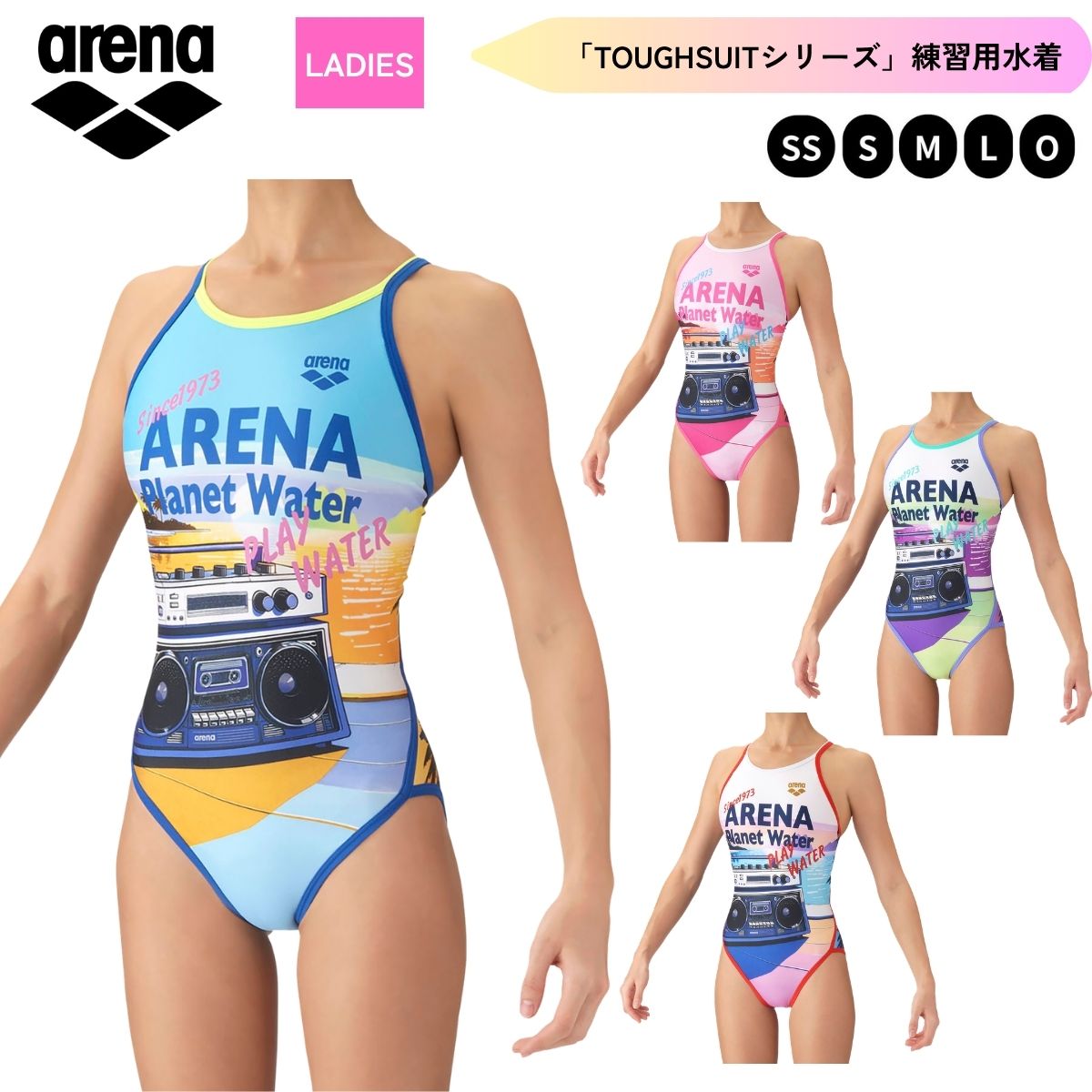 【メール便OK】2026FW アリーナ ARENA 水着 トレーニングワンピース（オープンバック） レディース 水泳 競泳 トレーニング AS6FWM38L