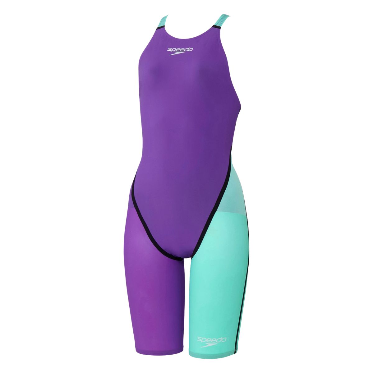 スポーツマートの【メール便OK】2026FW スピード SPEEDO レディース 4分丈 FINA承認 競泳水着 スイミング 水泳 膝上レッグ丈 SCW12101F｜アングル2