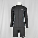FILA(フィラ) 313285 スイムウェア 水着 フィットネス ジップ 上下セット 長袖 トレーニング シンプル