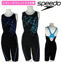 2024FW SPEEDO(スピード) SFW12059 レディース スプラッシュドットルースンニースキン フィットネス水着 スパッツスーツ