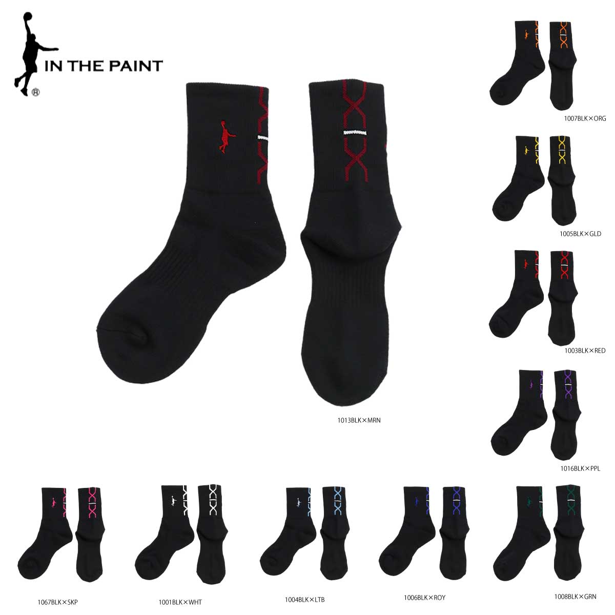�ڥ᡼����OK�ۥ��󥶥ڥ���� IN THE PAINT ����������ɥѥͥ륽�å��� PANEL SOCKS ���֥��å��� �֥�å� ���� ITP19332B