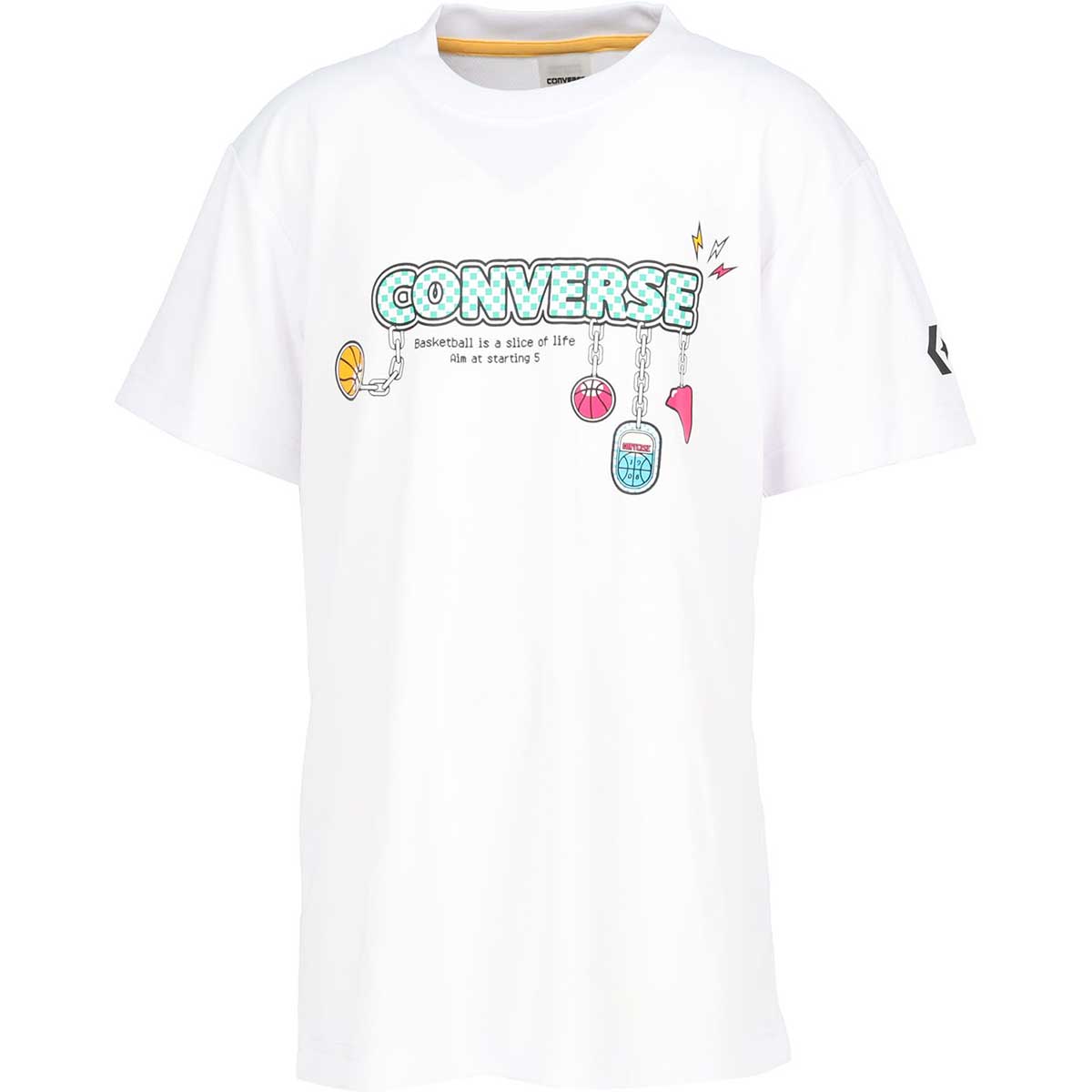 メール便OK ジュニア バスケットボールTシャツ Jr.プリントTシャツ CONVERSE(コンバース) CB451355