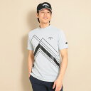 Callaway(キャロウェイ) C23134117 Callaway パワーラインプリントクローズドカノコ半袖モックネックシャツ メンズ