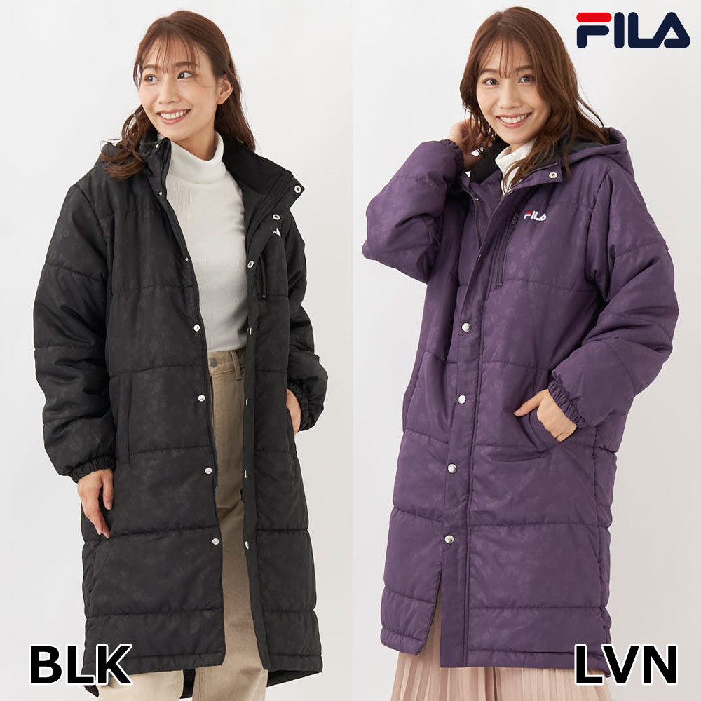 FILA(フィラ) 442639 レディース エンボス ベンチコート ロングコート スポーツ観戦