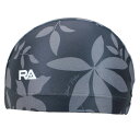 【メール便OK】RA(アールエー) RA124-LCYNNIGT NIGHT LEAVES ストレッチ スイムキャップ 水泳 フィットネス サップ