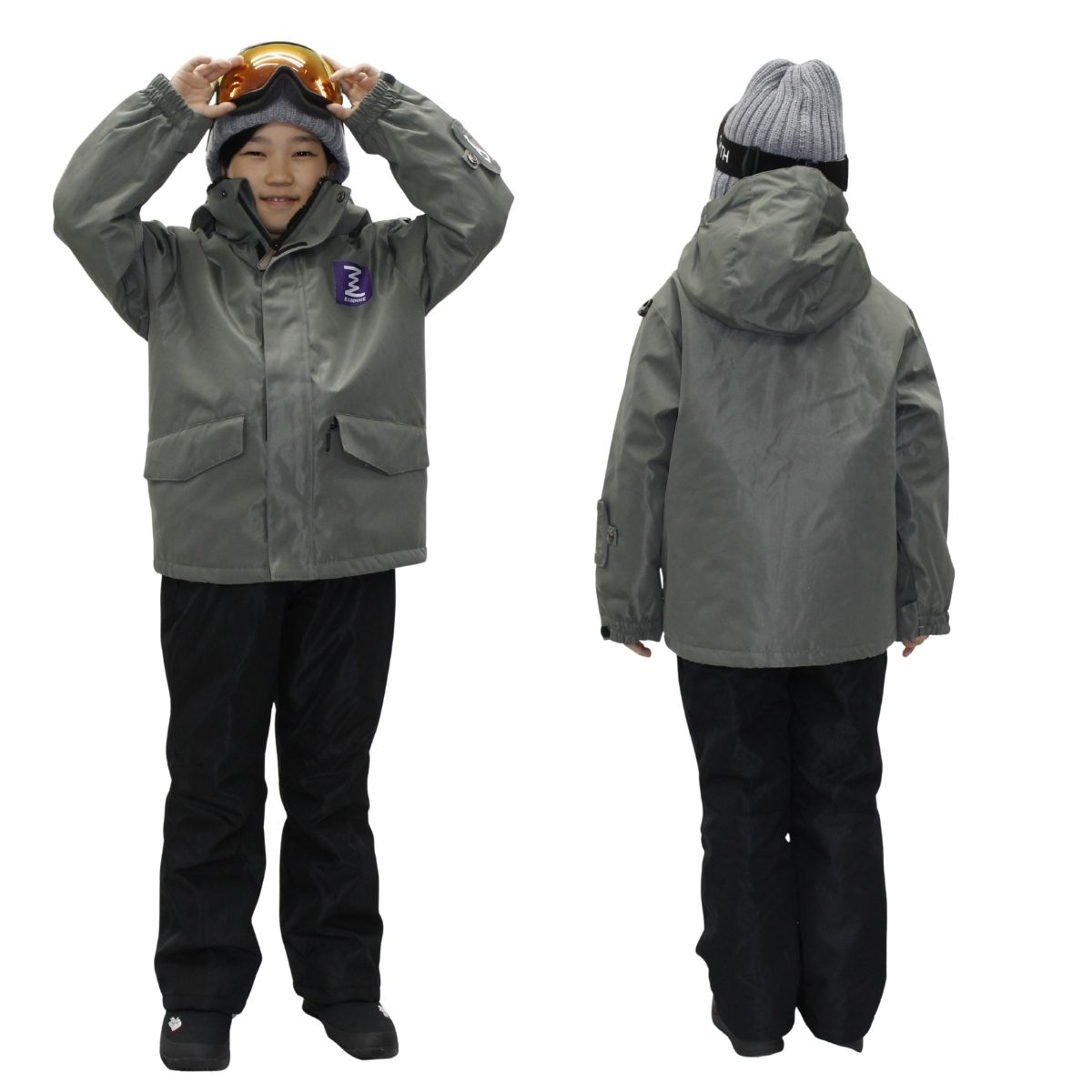 楽天市場】スキーウェア キッズ（カラーカーキグリーン）の通販