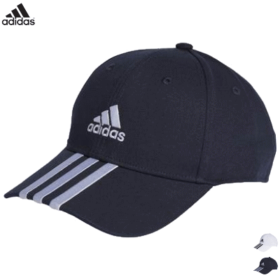 【10％OFFクーポン配布中】adidas アディダス キャップ 帽子 スポーツキャップ スリーストライプス コットンツイル ベースボールキャップ DKH29