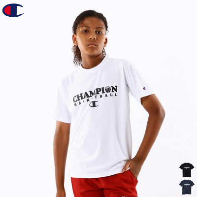 Champion チャンピオン バスケットボール ウェア Tシャツ 半袖シャツ 練習着 ミニ ショートスリーブTシャツ キッズ ジュニア ミニバス 子供用 CKZB321【1枚までメール便OK】【24SS】