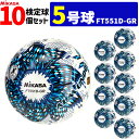 ミカサ MIKASA サッカーボール 10個セット 検定球 土用 5号球 アルムンド ALMUNDO FT551D-GR-NLB