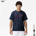 MIZUNO ミズノ 半袖Tシャツ 半袖シャツ トレーニングウェア プラクティスシャツ ラケットスポーツ メンズ 男性用 レディース 女性用 62JAC042【...