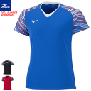 MIZUNO ミズノ ゲームシャツ 半袖シャツ ユニホーム バドミントン ウェア レディース 女性用 62JA2701 【1枚までメール便OK】