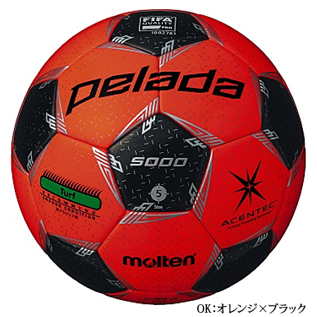 【まとめ買いでネーム代無料】モルテンサッカーボール国際公認球5号球検定球ペレーダ5000芝用10個セット個人名不可F5L5000