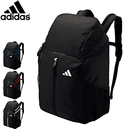 ■メーカー adidas/アディダス ■サイズ： 横30×縦54×奥行22cm ■カラー： BK：ブラック BKB：ブラック×ブルー BKR：ブラック×レッド BKSL：ブラック×シルバー ■素材 ポリエステル ■生産国 ベトナム製 ■備考 ●32L容量 ●ネーム加工可 ※当店とメーカーの在庫を合わせた数を表示しておりますので、 稀に欠品する場合もございます。 バッグのネーム加工をご希望の方はこちらから