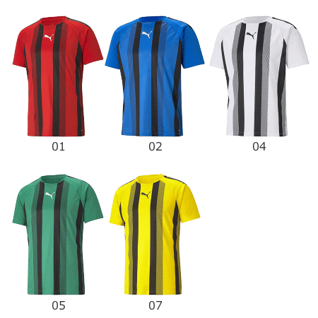 PUMA プーマ サッカー TEAMLIGA ストライプ ゲームシャツ 半袖シャツ ジュニア キッズ 子供用 705147【1枚までメール便OK】セール サッカー 用品 セール