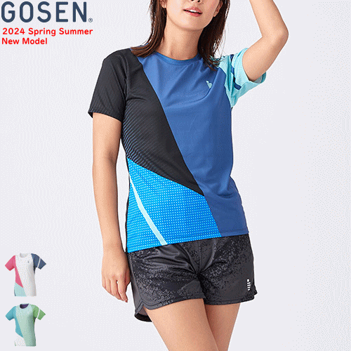 【10％OFFクーポン配布中】GOSEN ゴーセン ゲームシャツ ユニホーム 半袖シャツ T2407 レディース 女性..