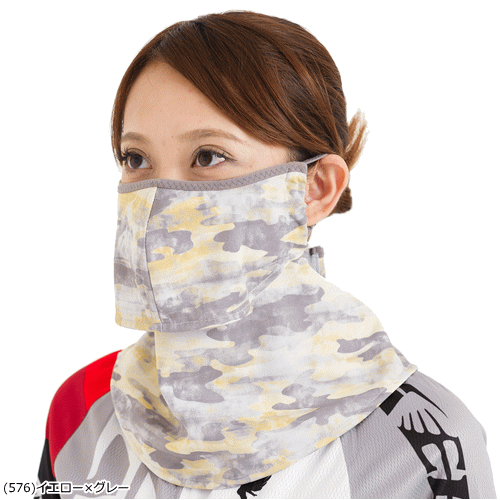 丸福繊維 ヤケーヌフィット迷彩 耳カバー無し スポーツタイプ UVカットマスク フェイスカバー ネックカバー 日焼け防止 UV対策 紫外線対策 日焼け防止専用マスク 575 576【メール便OK】 3