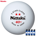 Nittaku ニッタク 卓球 ボール 2スター クリーン 3個入×4箱 練習球 NB-1720