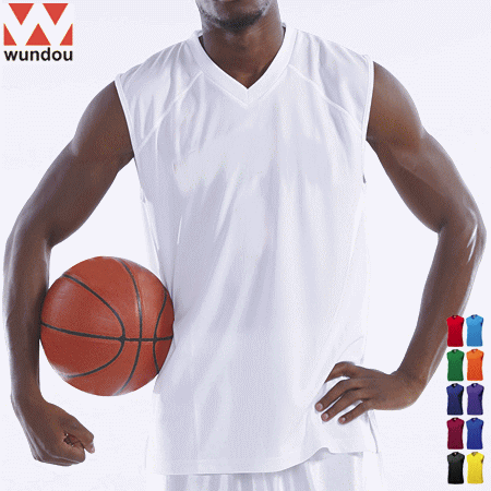 【10%OFFクーポン配布中】バスケットボール 練習着 プラクティスウェア ノースリーブシャツ プラシャツ ベーシック バスケットシャツ wundou ウンドウ...